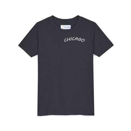 Retro Chicago Sunset Unisex Youth Short Sleeve Tee