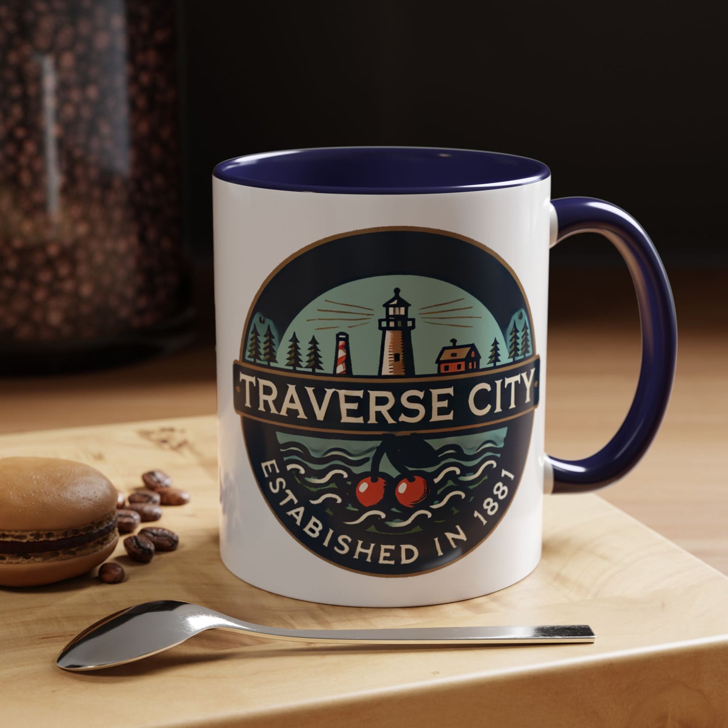 Vintage Traverse City Accent Coffee Mug