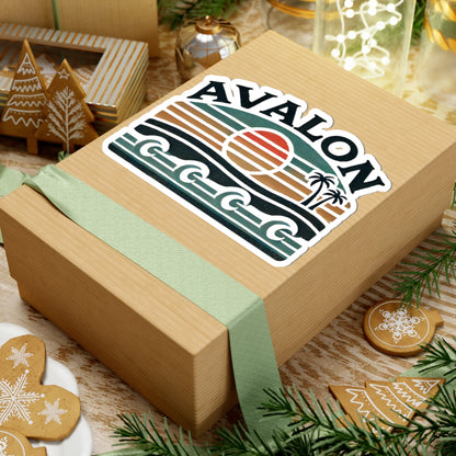 Retro Avalon Kiss-Cut Sticker