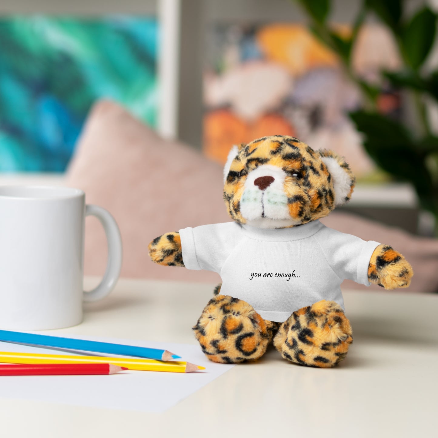 You Are Enough - Mental Health Awareness Stuffed Animals with Tee