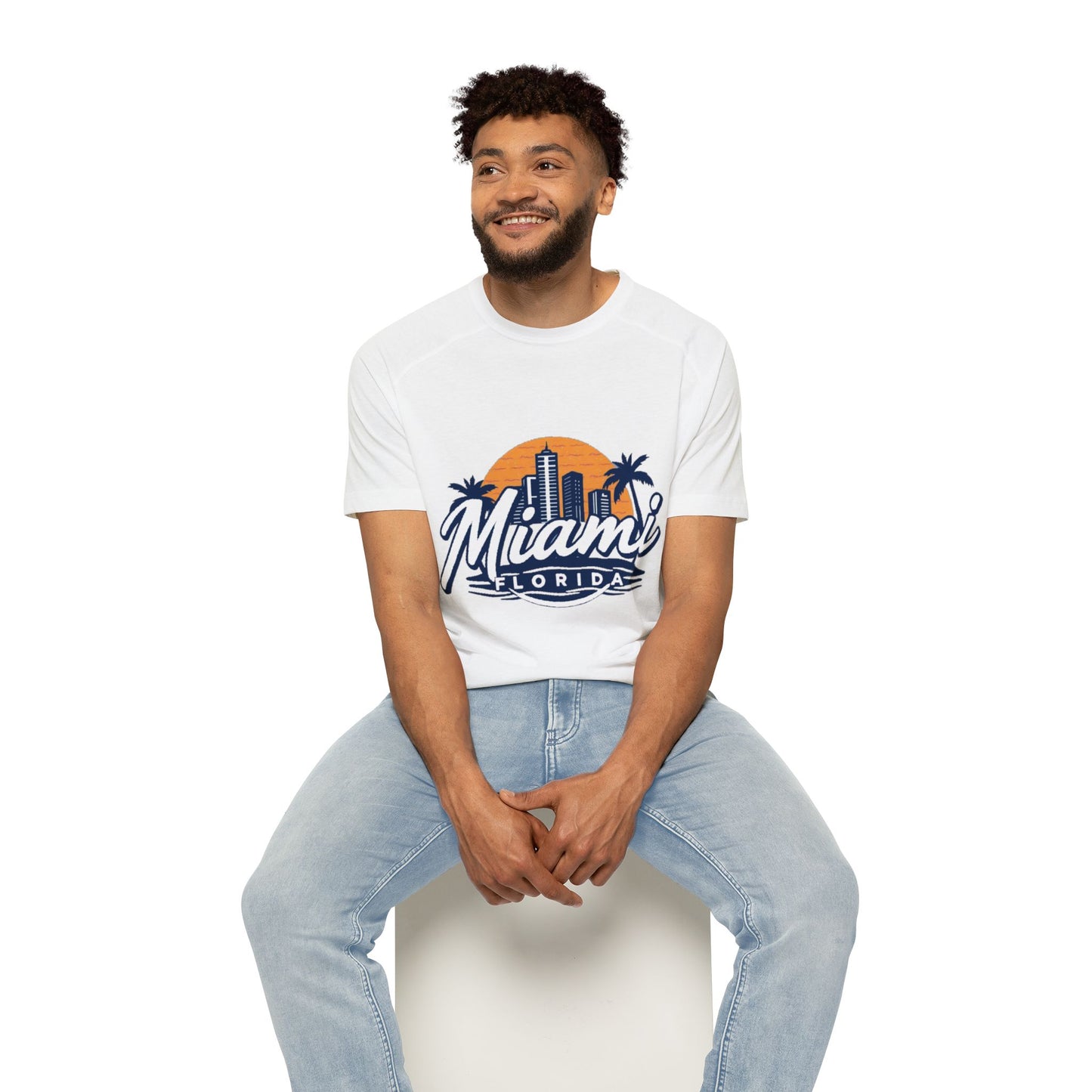 Retro Miami Men's Raglan T-Shirt