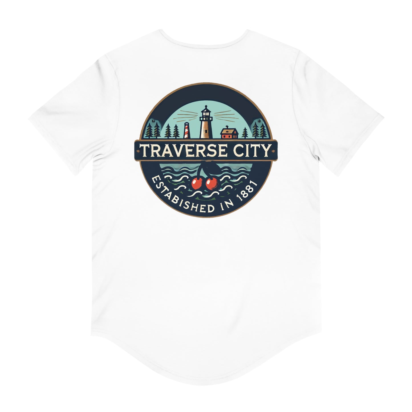 Vintage Traverse City Men's Jersey Curved Hem Tee