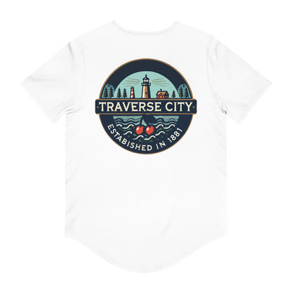 Vintage Traverse City Men's Jersey Curved Hem Tee
