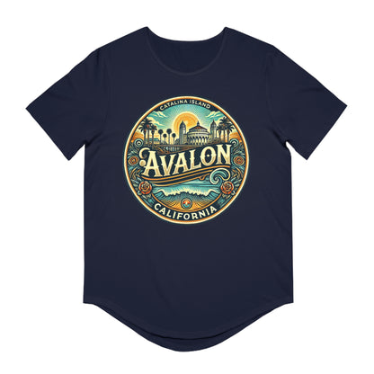 Elegant Avalon Men's Jersey Curved Hem Tee