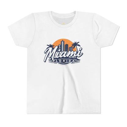 Retro Miami Unisex Youth Short Sleeve Tee