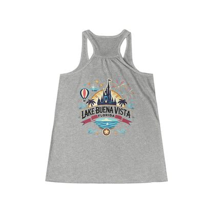 Adventurous Lake Buena Vista Women's Flowy Racerback Tank