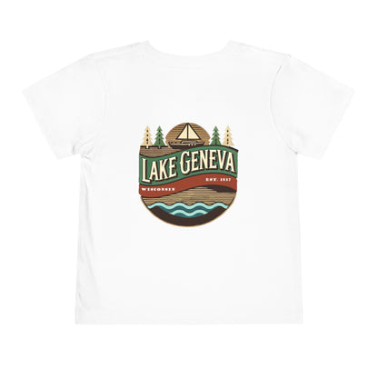Retro Lake Geneva Unisex Toddler Short Sleeve Tee