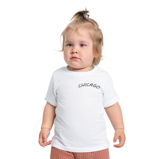 Retro Chicago Sunset Unisex Baby Short Sleeve T-Shirt