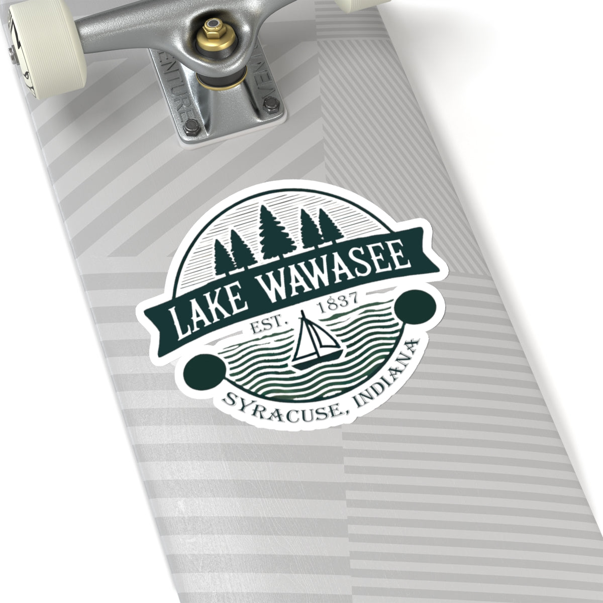 Vintage Lake Wawasee Kiss-Cut Sticker