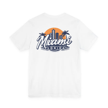 Retro Miami Unisex Jersey Short Sleeve Tee
