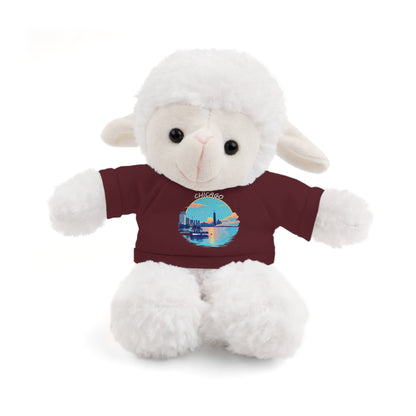 Retro Chicago Sunset Stuffed Animals with Tee