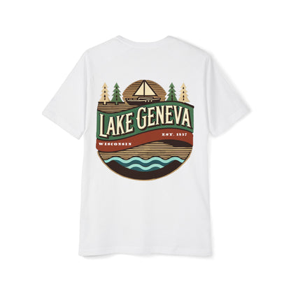 Retro Lake Geneva Men's Raglan T-Shirt