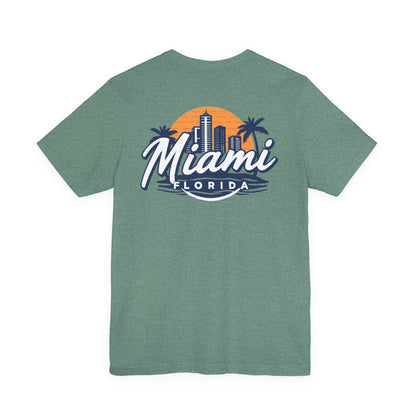 Retro Miami Unisex Jersey Short Sleeve Tee