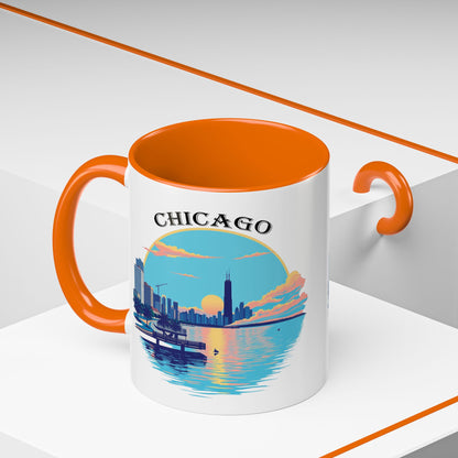 Retro Chicago Accent Coffee Mug