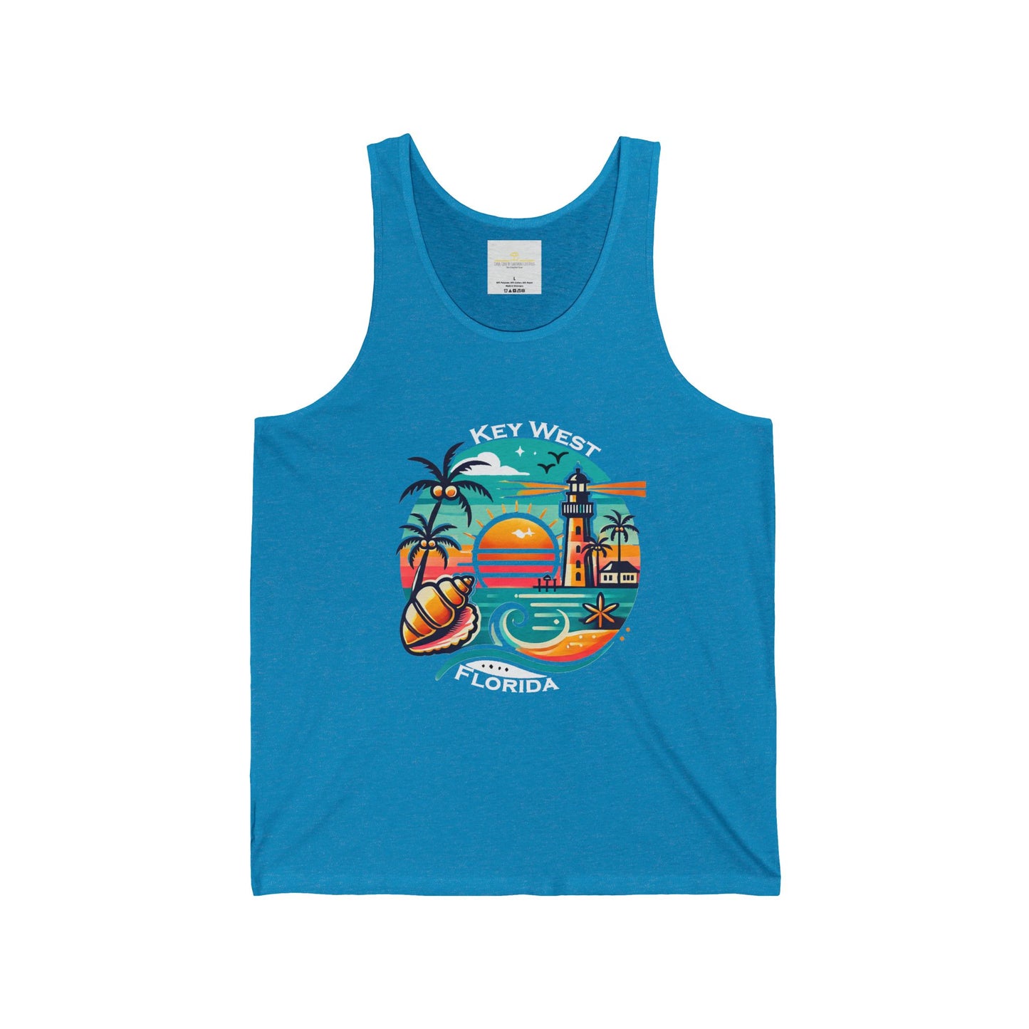 Vibrant Key West Unisex Jersey Tank