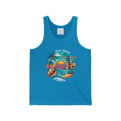 Vibrant Key West Unisex Jersey Tank