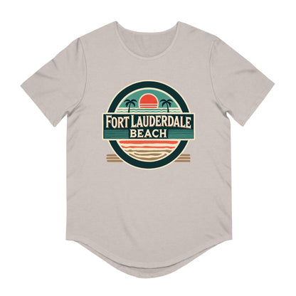 Vintage Fort Lauderdale Men's Jersey Curved Hem Tee