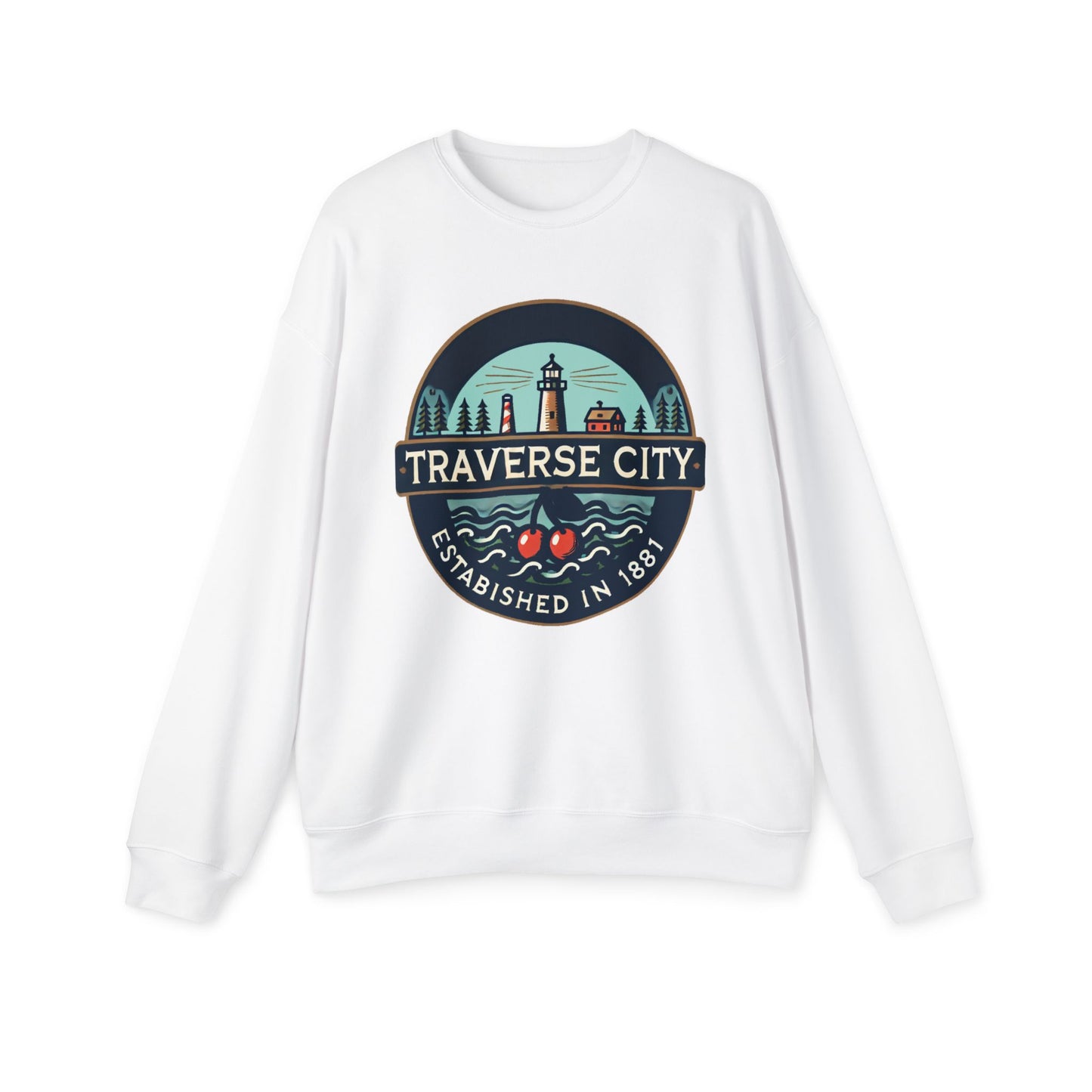 Vintage Traverse City Unisex Drop Shoulder Sweatshirt