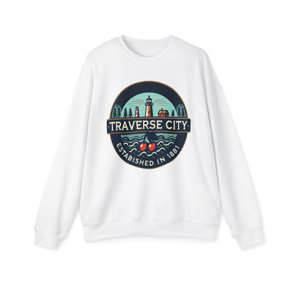 Vintage Traverse City Unisex Drop Shoulder Sweatshirt