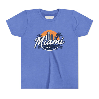 Retro Miami Unisex Youth Short Sleeve Tee