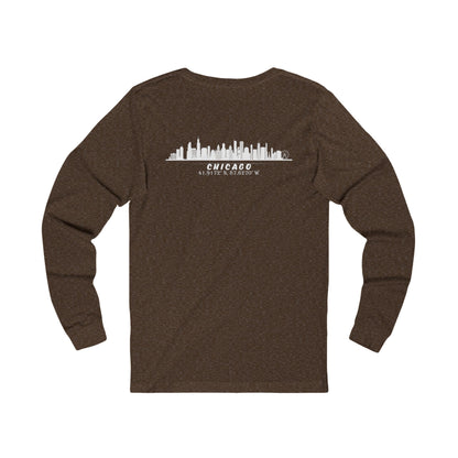 Latitudes Chicago Skyline Unisex Jersey Long Sleeve Tee