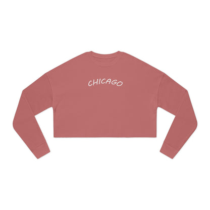 Retro Chicago Sunset Women's Cropped Sweatshirt