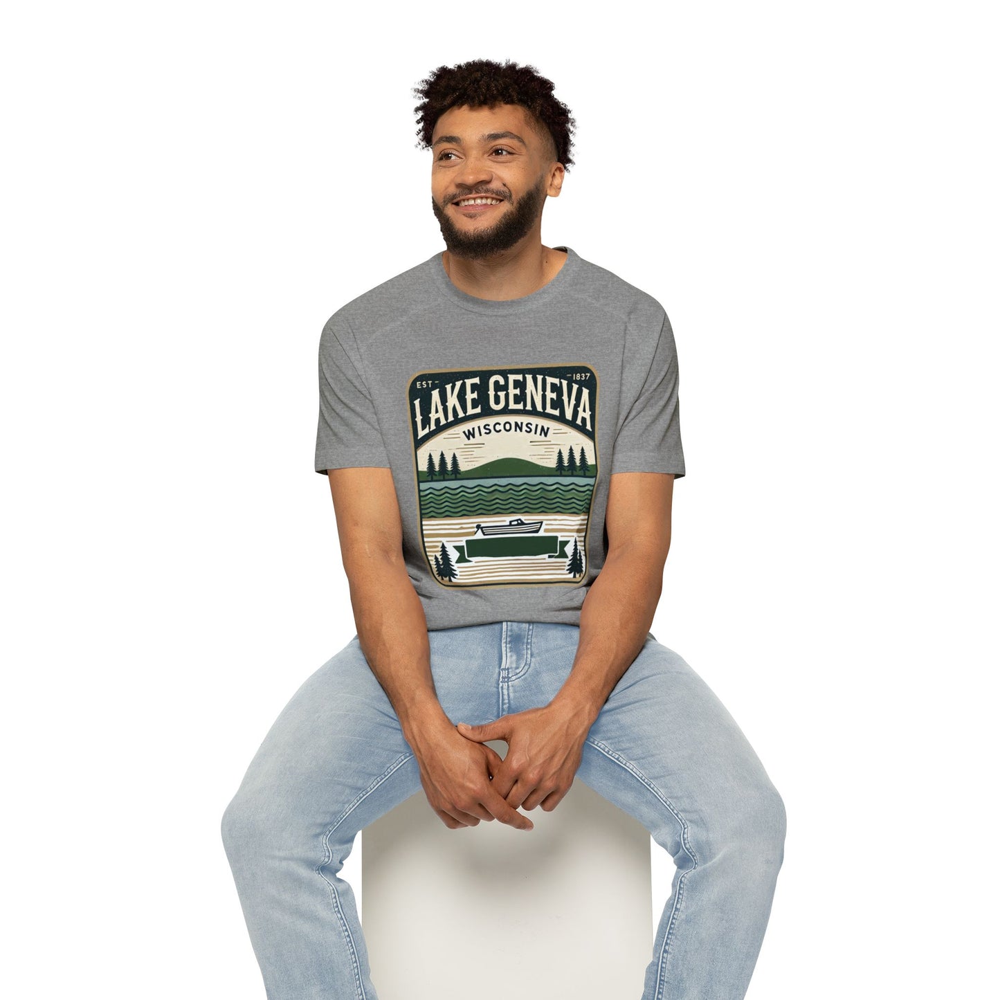 Vintage Lake Geneva Men's Raglan T-Shirt