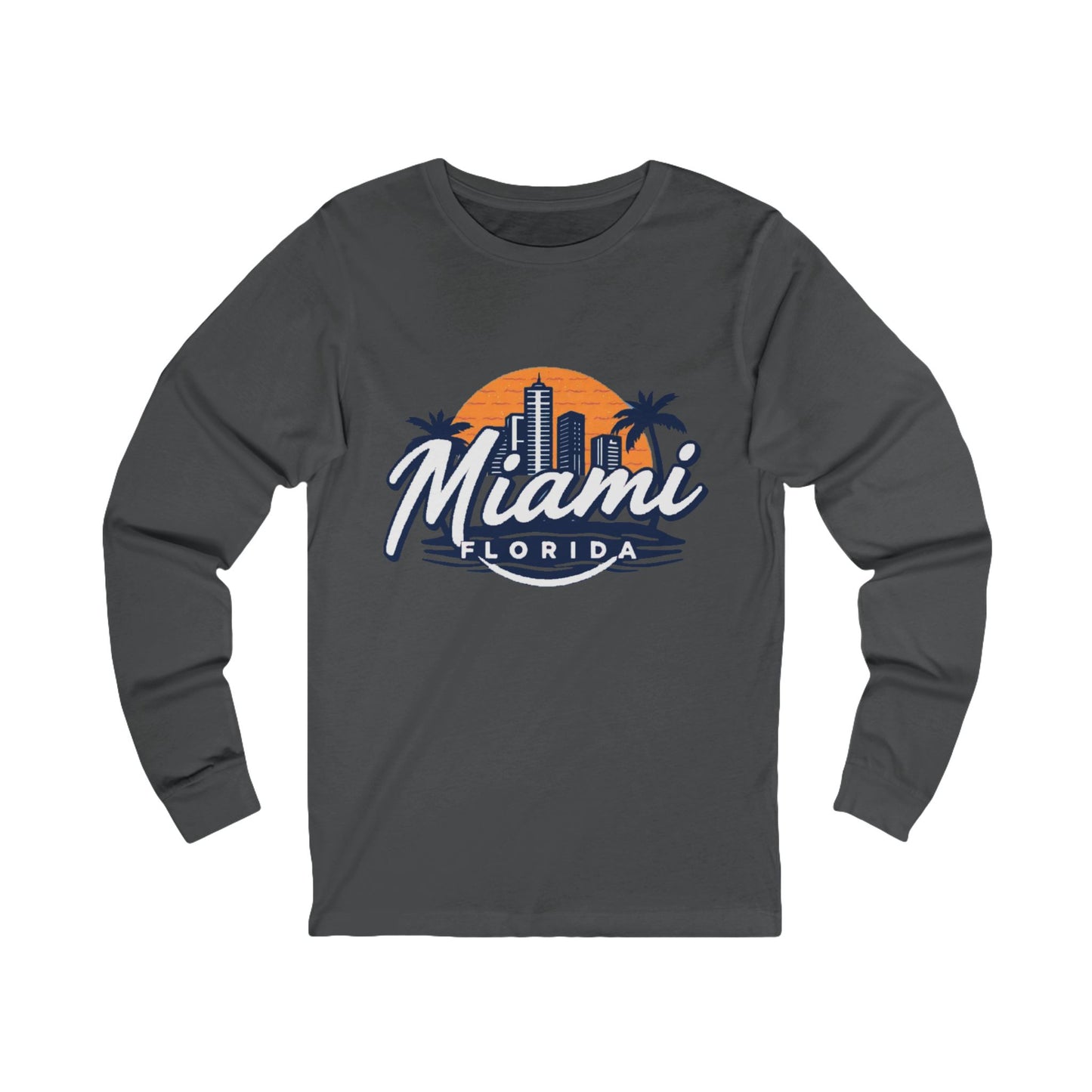 Retro Miami Unisex Jersey Long Sleeve Tee