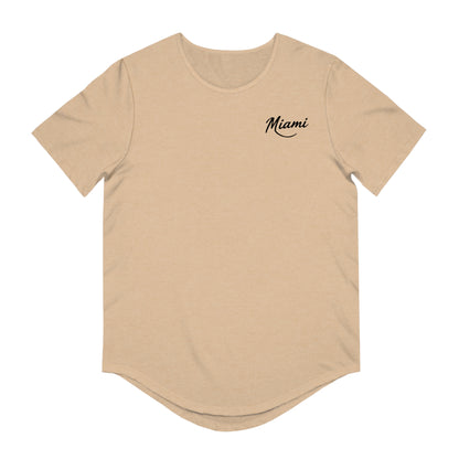 Retro Miami Men's Jersey Curved Hem Tee