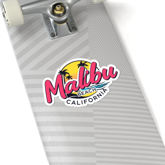 Retro Malibu Kiss-Cut Sticker