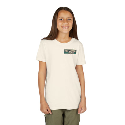 Vintage Fort Lauderdale Unisex Youth Short Sleeve Tee