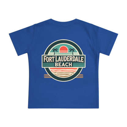 Vintage Fort Lauderdale Unisex Baby Short Sleeve T-Shirt