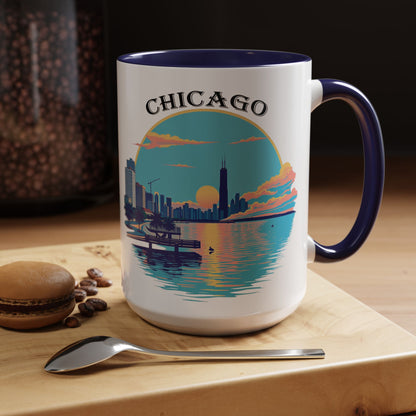 Retro Chicago Accent Coffee Mug