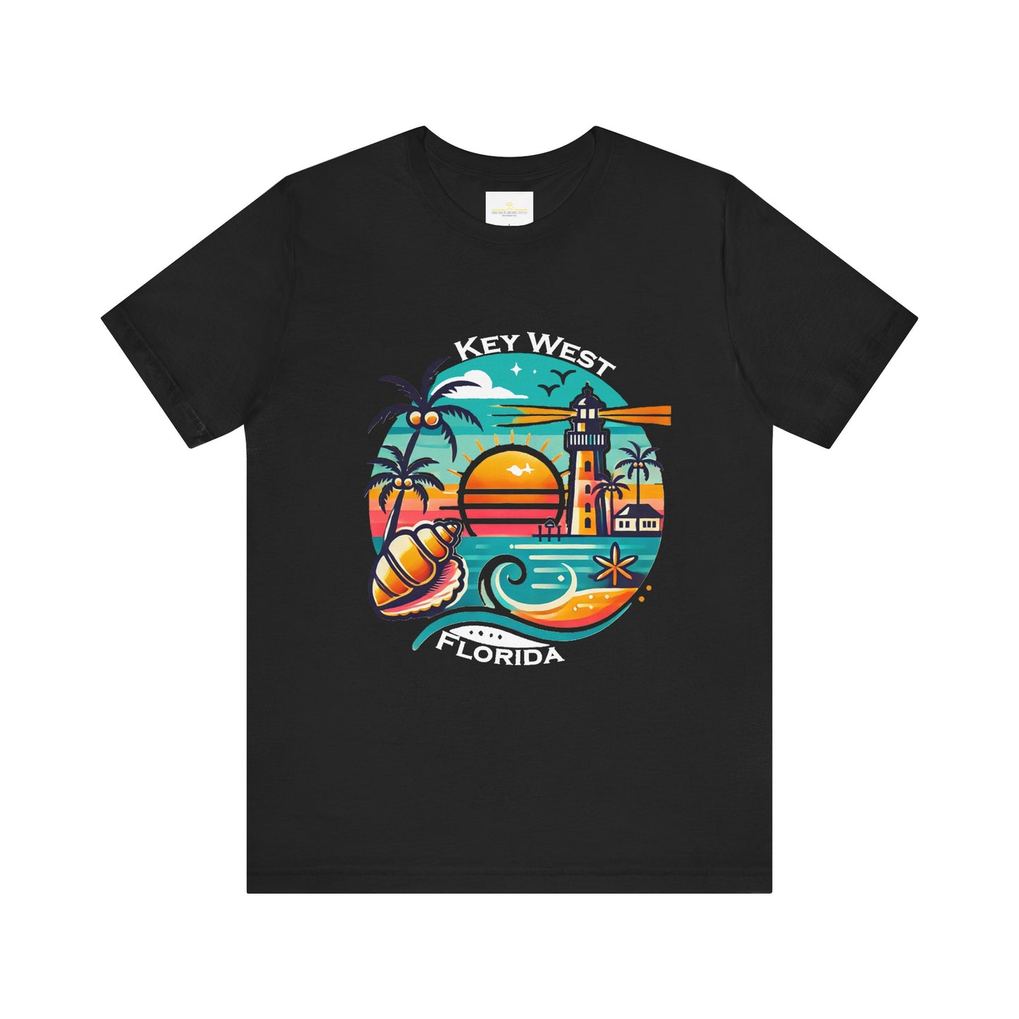 Vibrant Key West Jersey Short Sleeve Tee