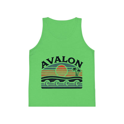 Retro Avalon Sunset Unisex Kids Jersey Tank Top