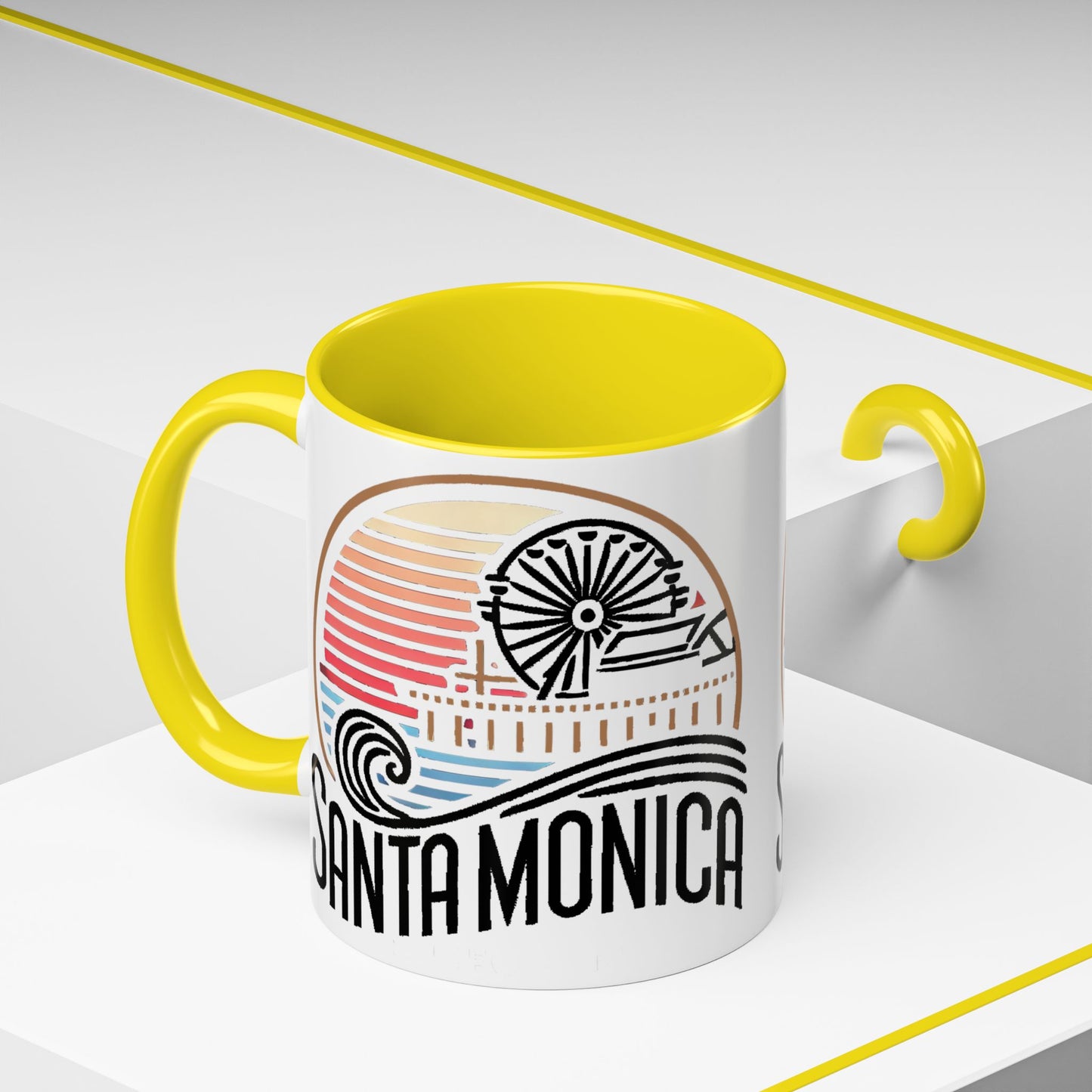 Vibrant Santa Monica Accent Coffee Mug