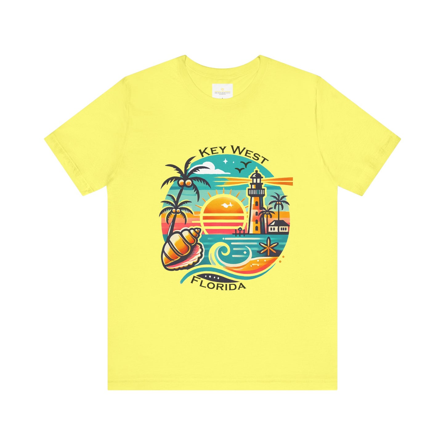 Vibrant Key West Jersey Short Sleeve Tee