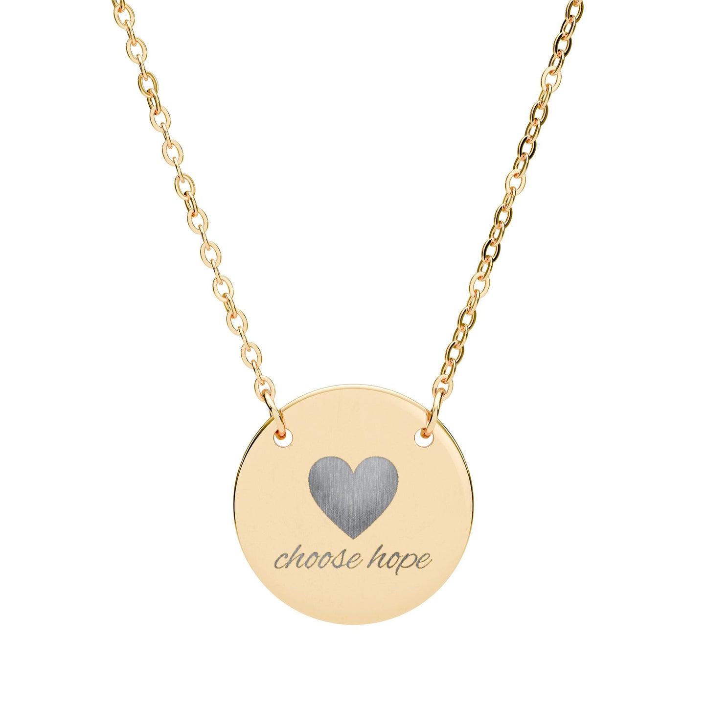 Choose Hope — Engraved Circle Necklace