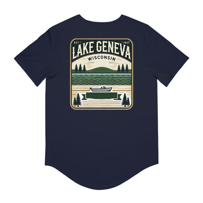 Vintage Lake Geneva Men's Jersey Curved Hem Tee