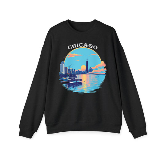 Retro Chicago Unisex Drop Shoulder Sweatshirt