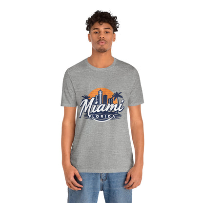 Retro Miami Unisex Jersey Short Sleeve Tee