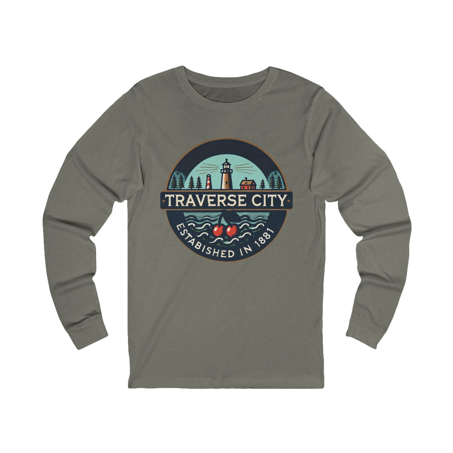 Vintage Traverse City Unisex Jersey Long Sleeve Tee