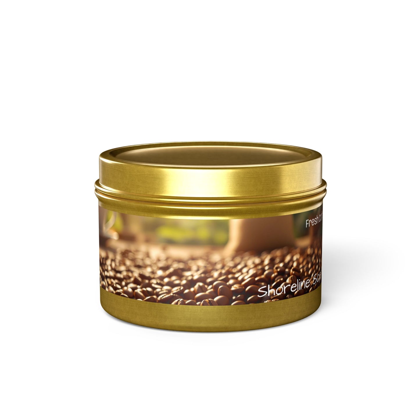 Fresh Coffee Scented Rustic Tin Candle