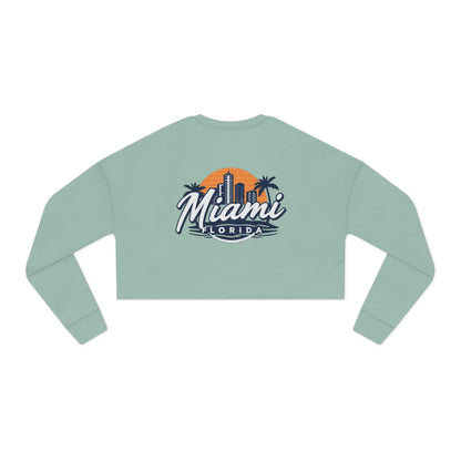Retro Miami Women's Cropped Sweatshirt