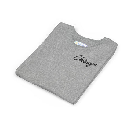 Elegant Chicago Skyline Unisex Youth Short Sleeve Tee