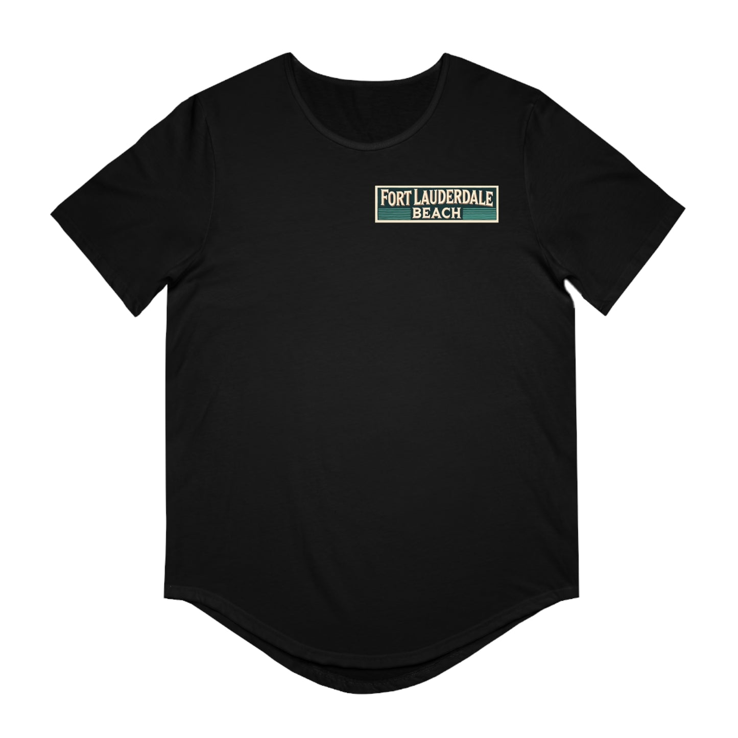 Vintage Fort Lauderdale Men's Jersey Curved Hem Tee