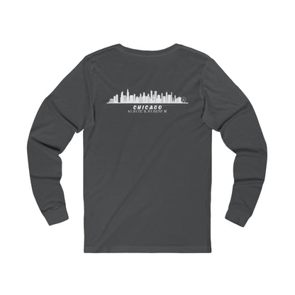 Latitudes Chicago Skyline Unisex Jersey Long Sleeve Tee