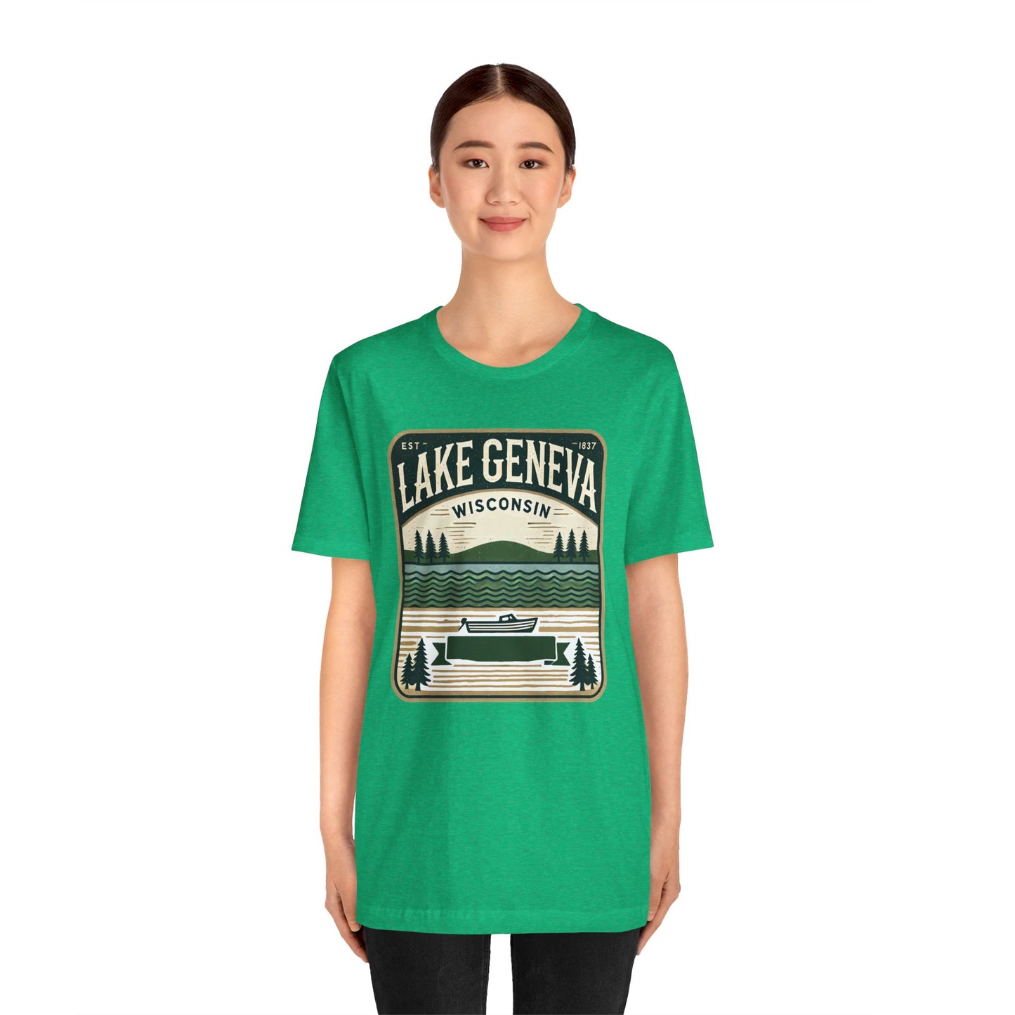 Vintage Lake Geneva Unisex Jersey Short Sleeve Tee