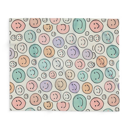 Pastel Smiles Arctic Fleece Blanket