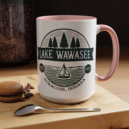 Vintage Lake Wawasee Accent Coffee Mug